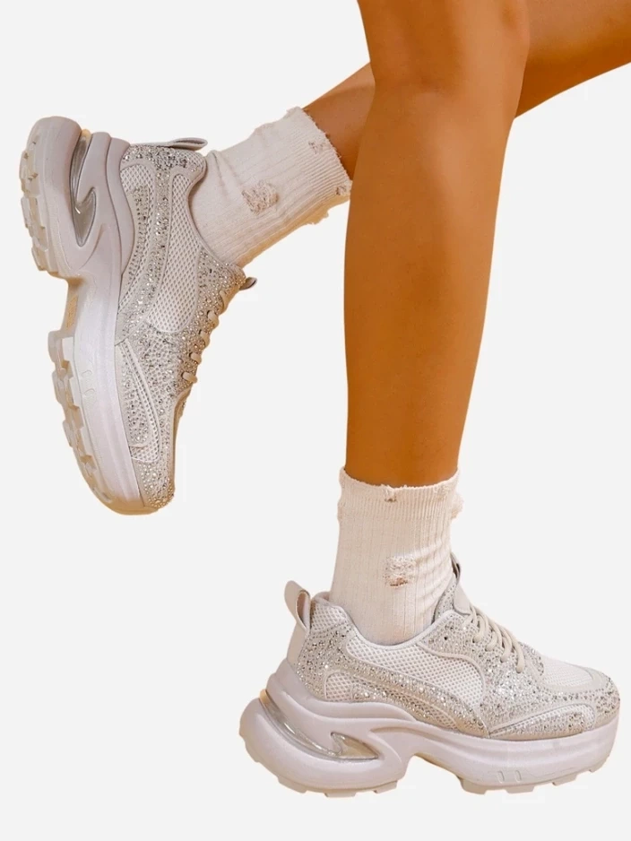 Resti Women's sports sneakers with rhinestones Bloss