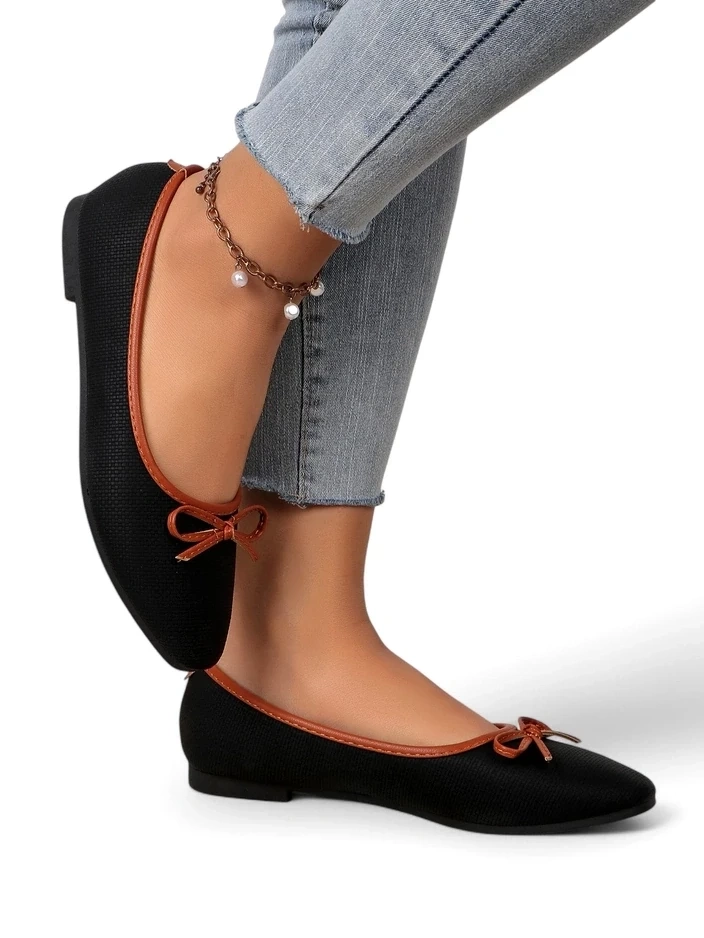 Resti Women&#039;s ballet flats with glitter and a bow Aramie