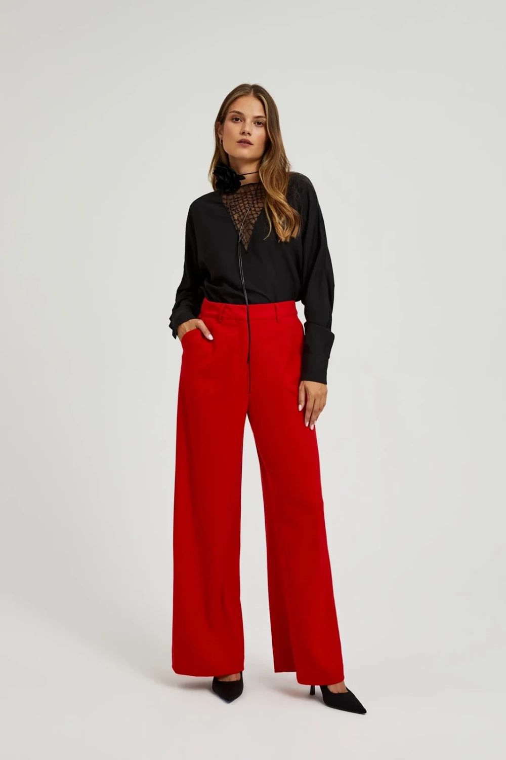 Marisse Women's Trousers Z-Sp-4527 Red