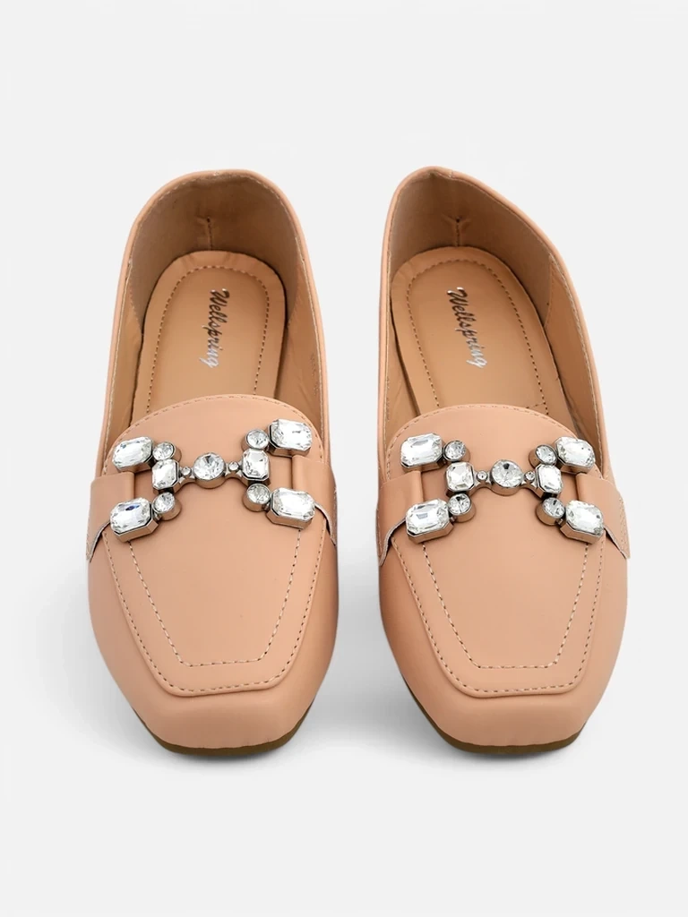 Resti Women's moccasins with rhinestones Lecilla