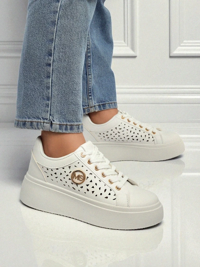 Resti Aurelia Bianca – White Platform Sneakers Ecru