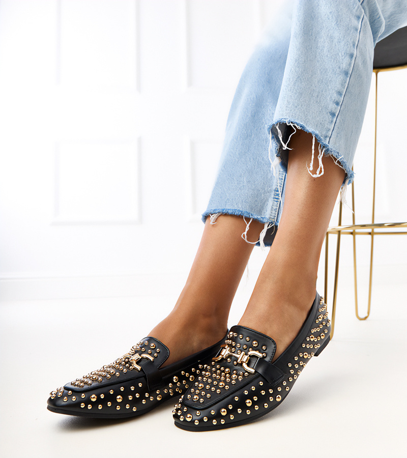 D/CEO Beige moccasins decorated with studs Lea