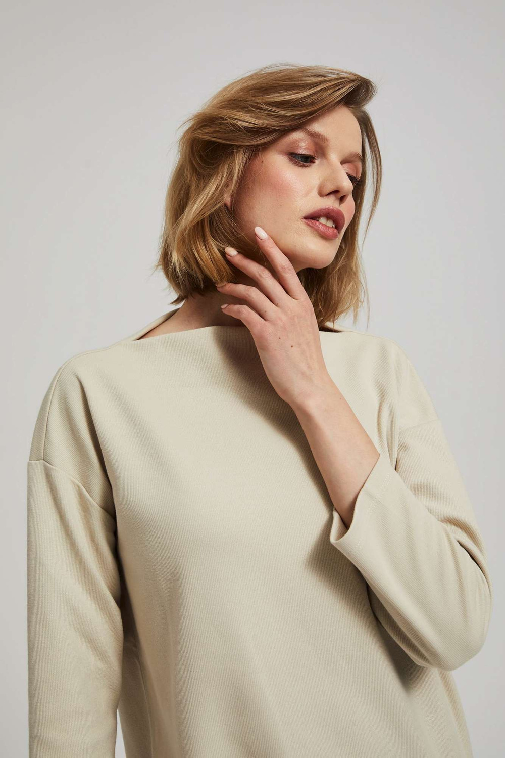 Marisse Simple Dress With 3/4 Sleeves