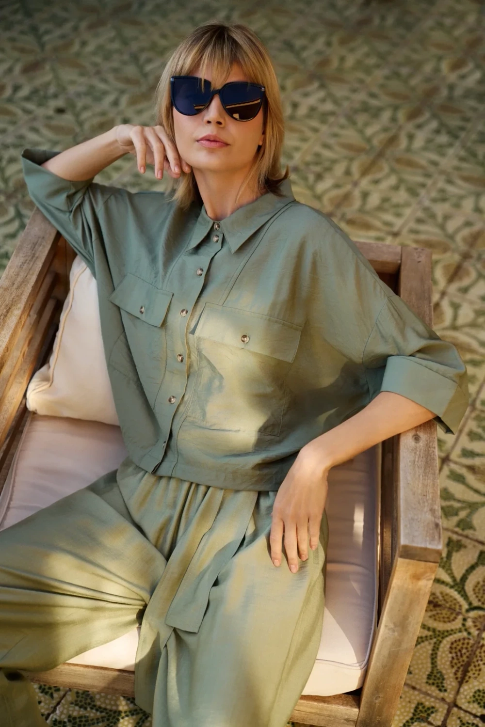 Marisse Women&#039;s Shirt L-Ko-4653 Olive