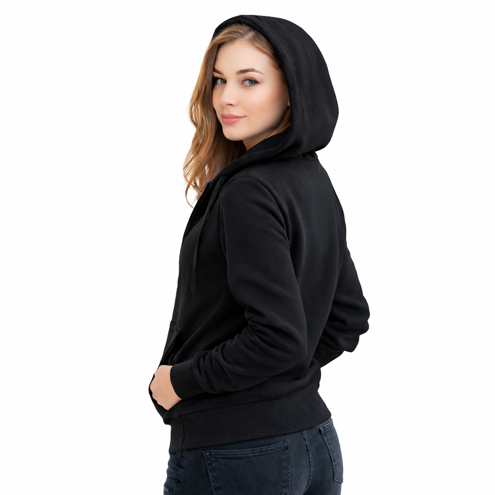 Dámska mikina na zips s kapucňou