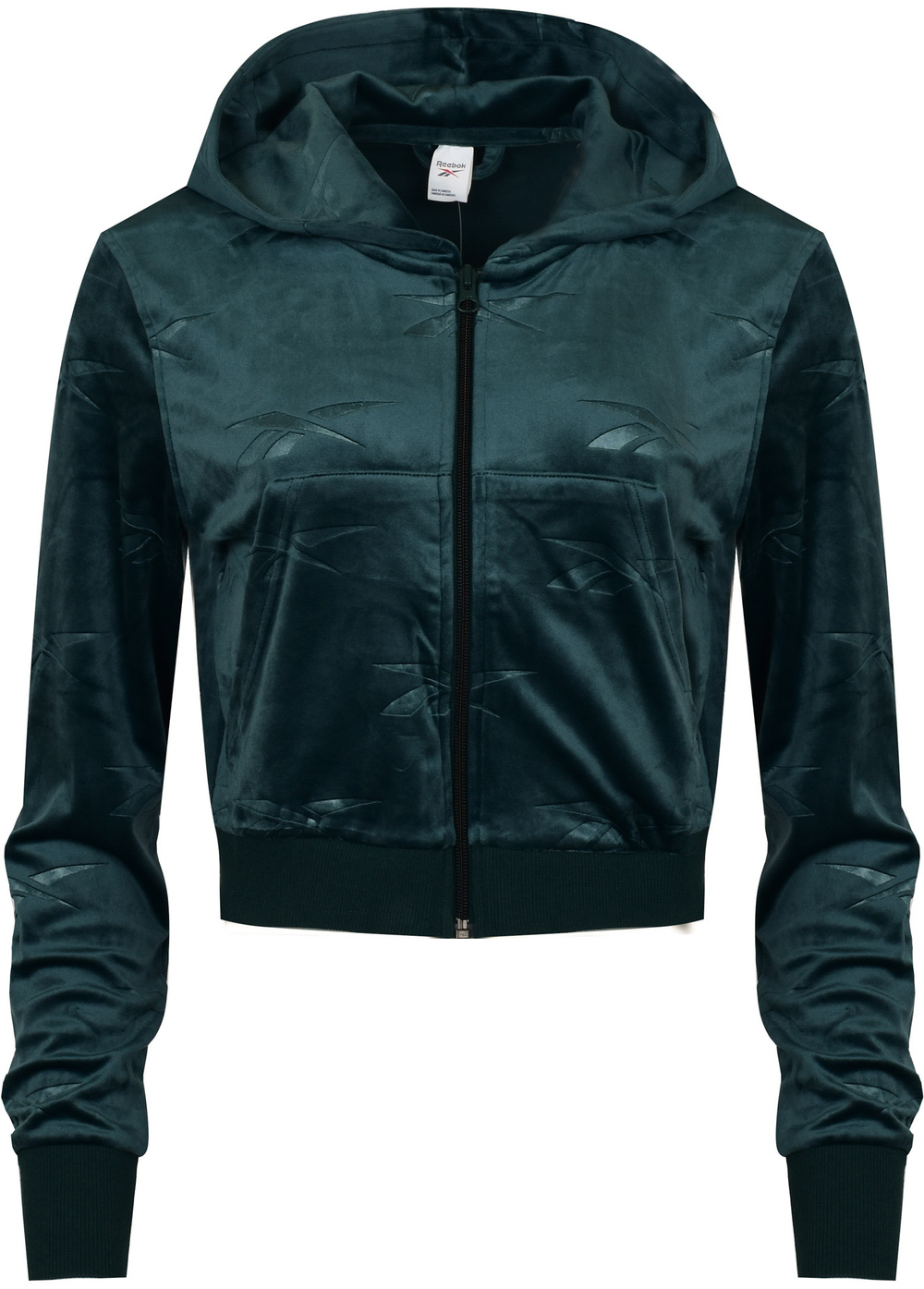 Велурен суитшърт с цип REEBOK