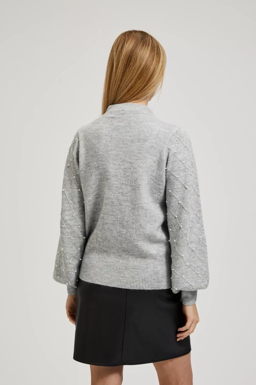 Sweater with fluffy sleeves