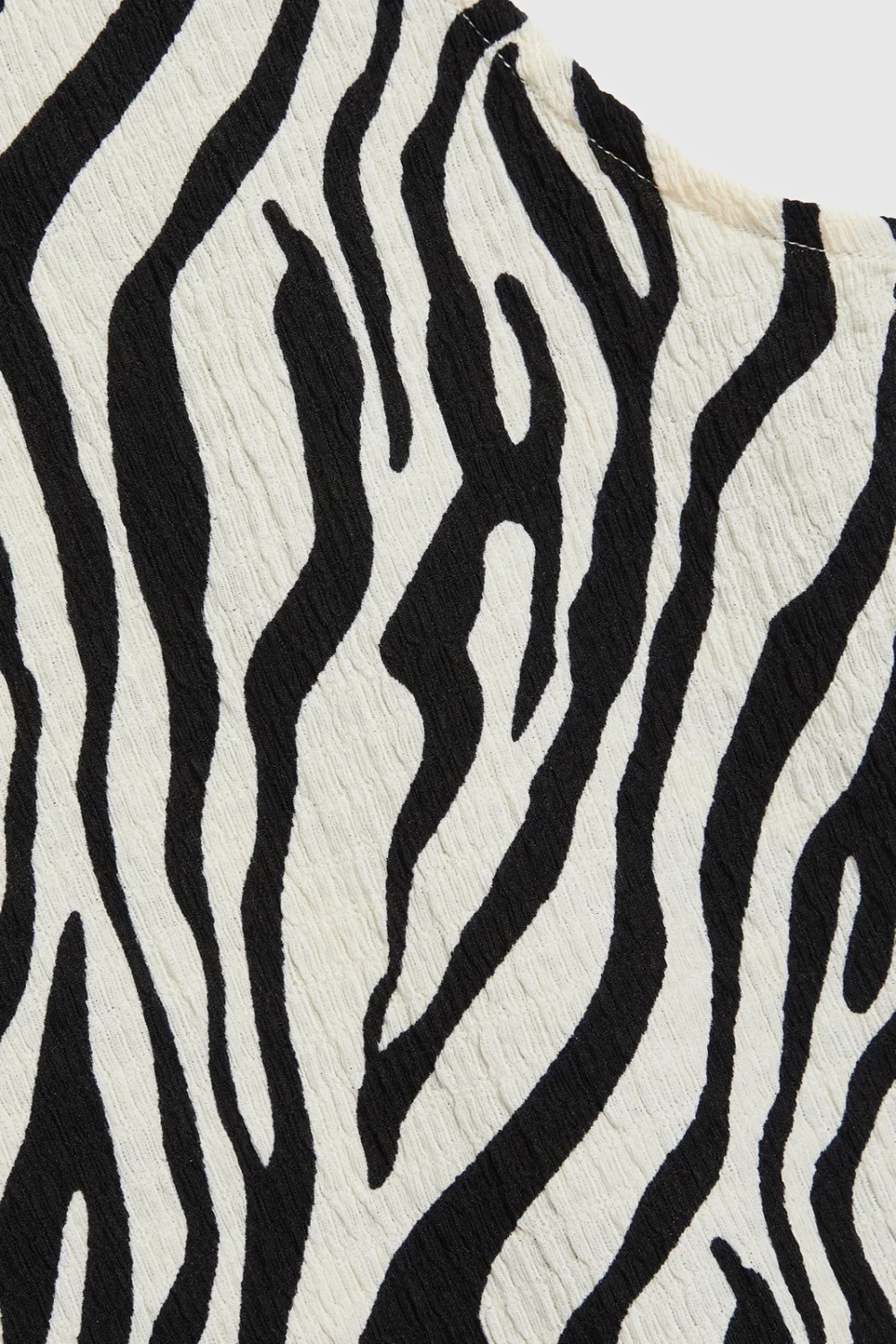 Marisse White Animal Print Top