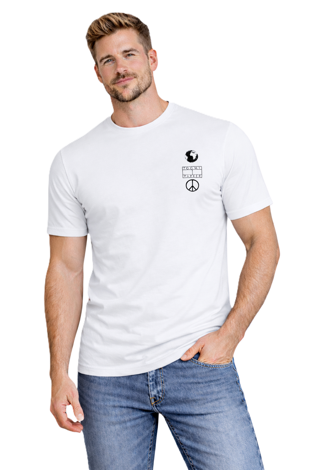 Tricou bărbătesc Jumper 3000 alb