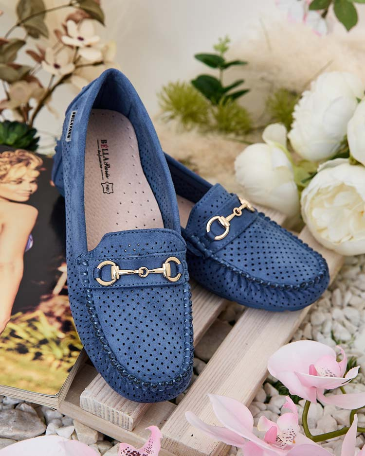 Resti Womens openwork moccasins Mill