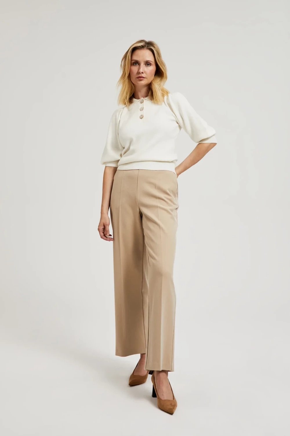 Marisse Women's Trousers Z-Sp-4515 Beige