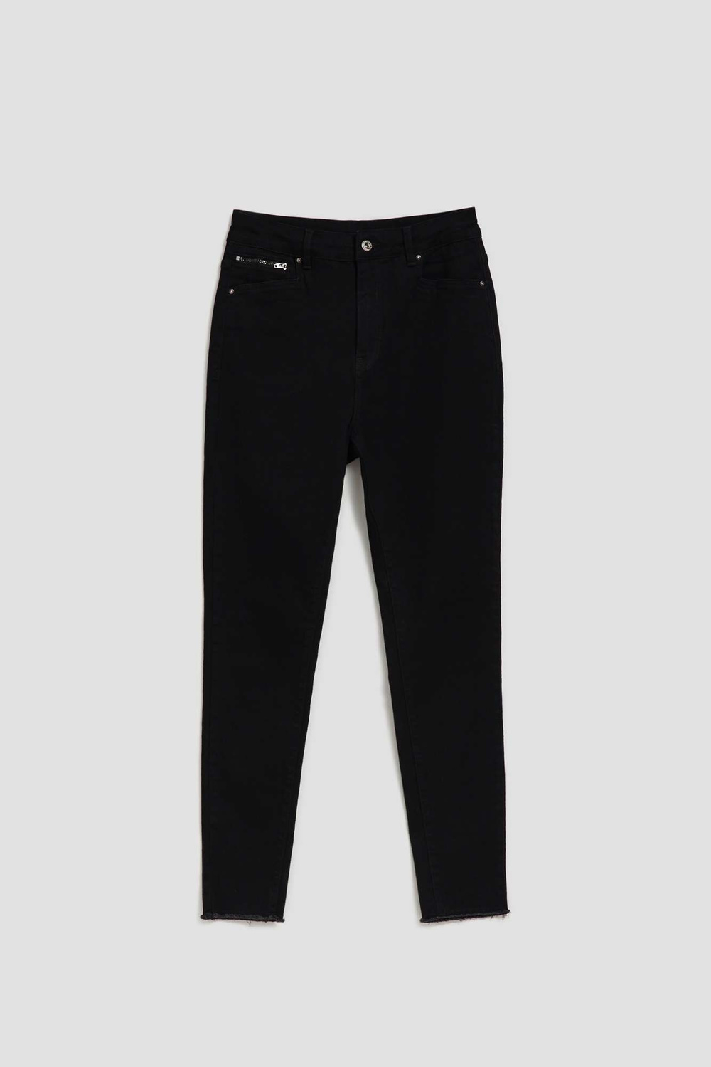 Marisse Mid-Rise Skinny Jeans Black