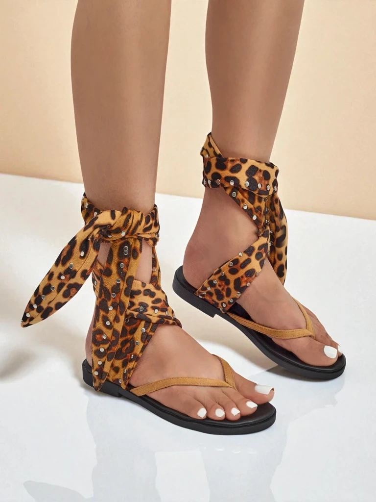 Resti Women&#039;s flip-flops with a decorative strap Safari Sweet