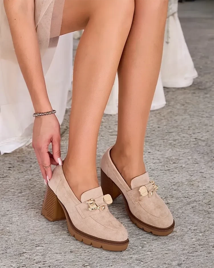 Resti Womens high stiletto moccasins Nezii