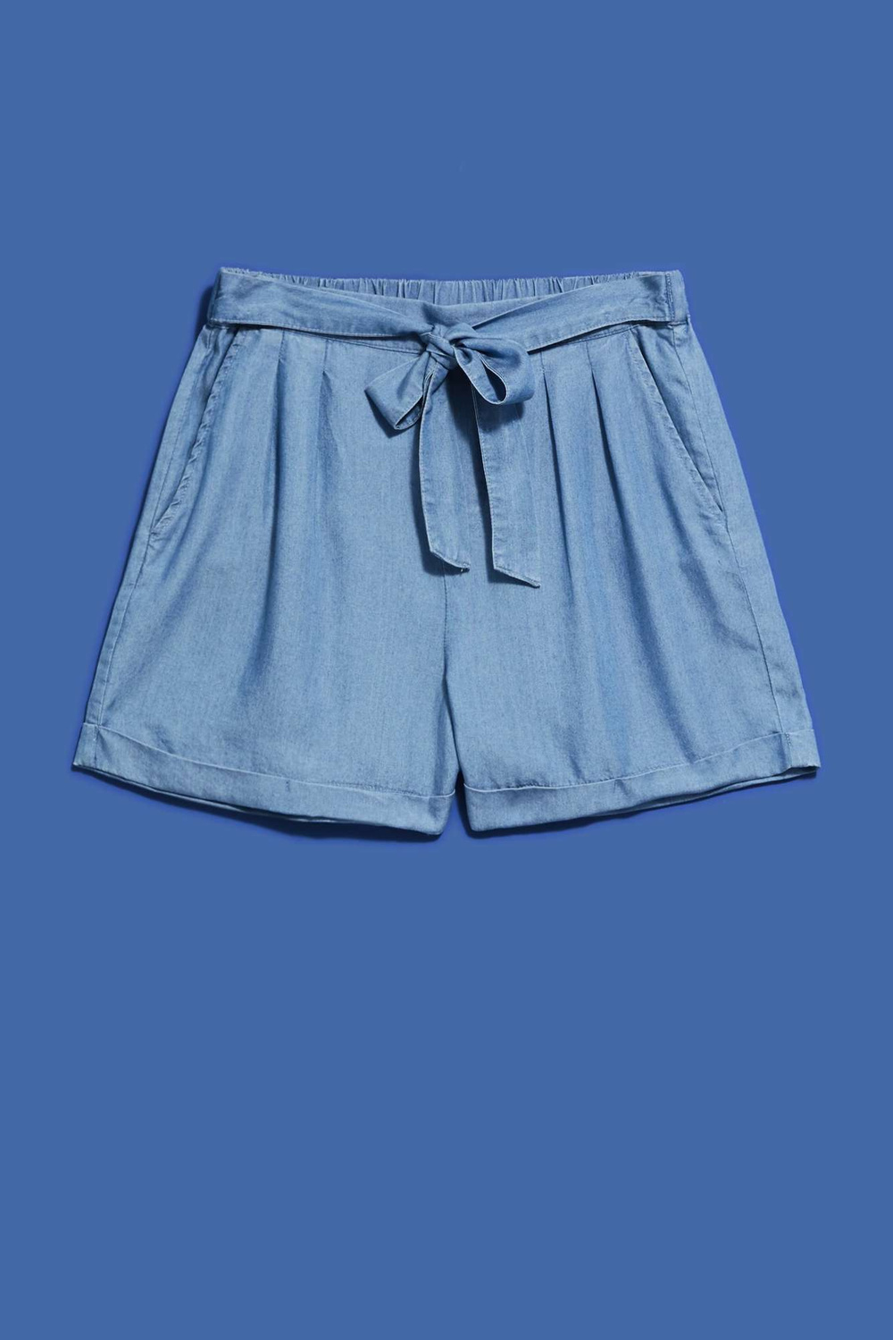 WOMEN&#039;S SHORTS L-SH-4016 D.Blue