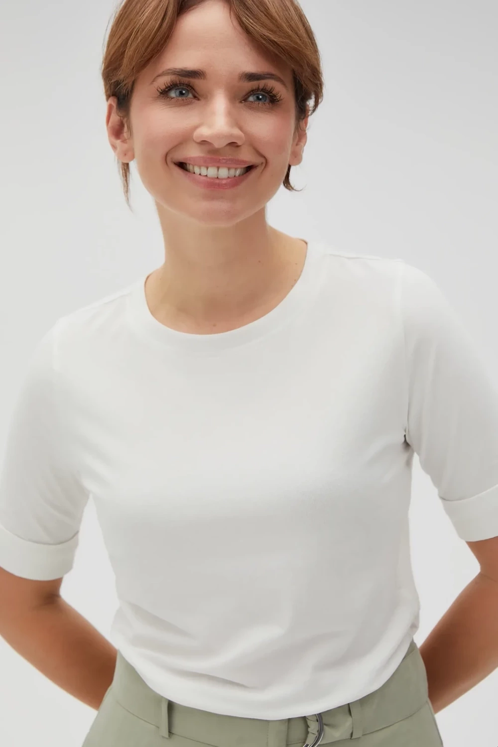 Marisse Women's T-Shirt L-Ts-4616 Off White
