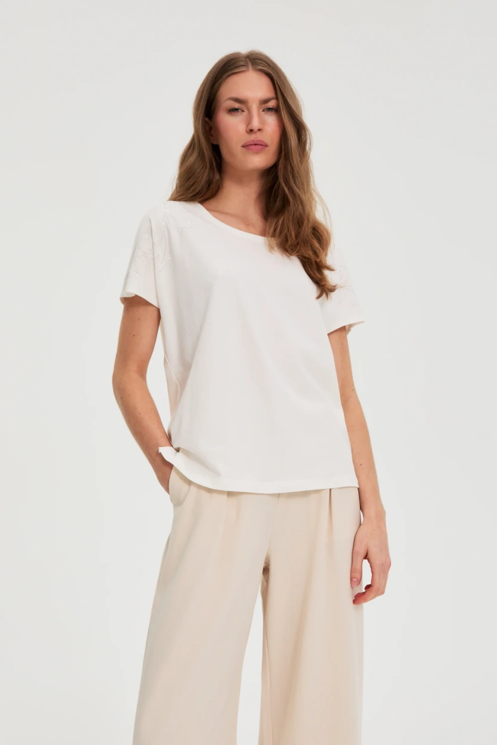 Дамска тениска Marisse Off White