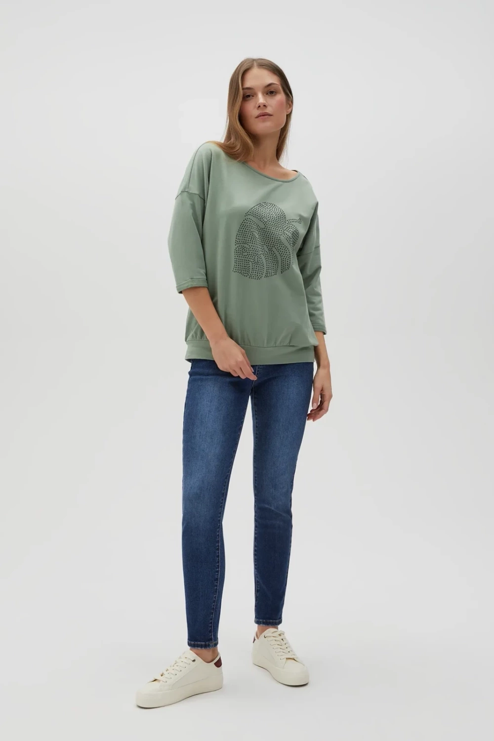 Marisse Women&#039;s Sweatshirt L-Bl-4600 Olive