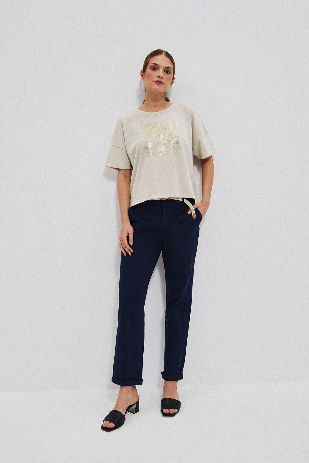 Marisse Women's Trousers L-Sp-4014 Navy