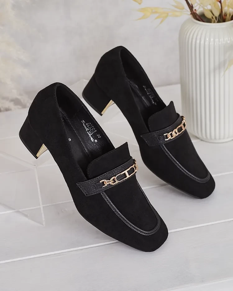 Resti Elegant women&#039;s moccasins on a low post Oflem