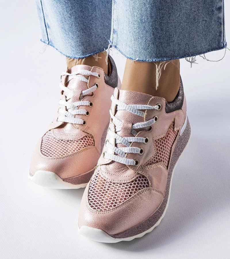 Gemre Adidași roz cu sclipici L'Angelier