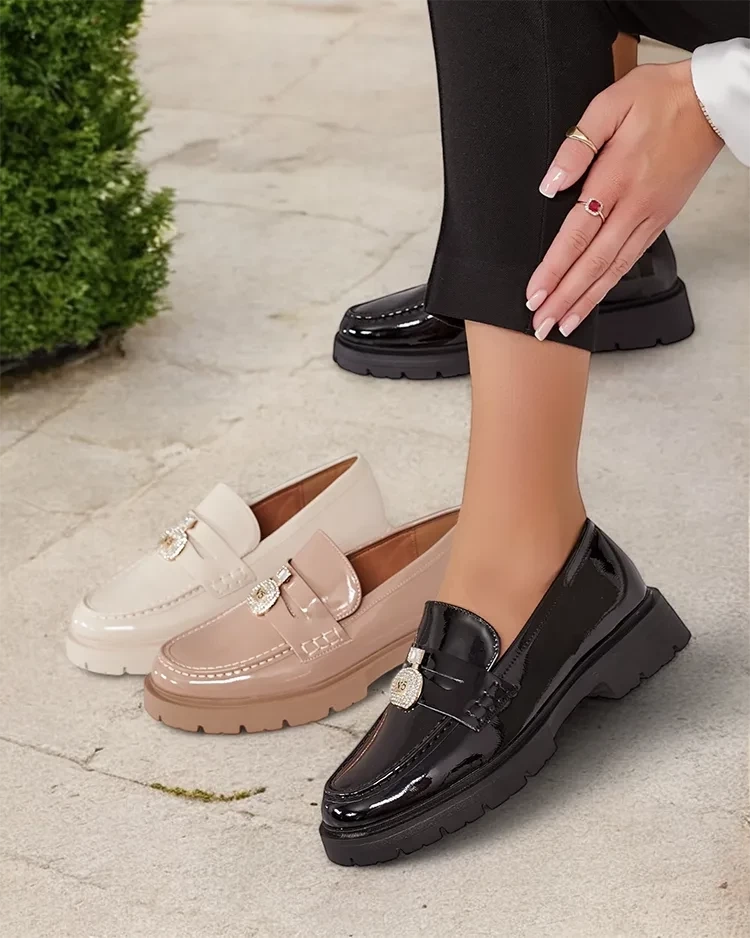 Resti Women&#039;s lacquered moccasins Bemies