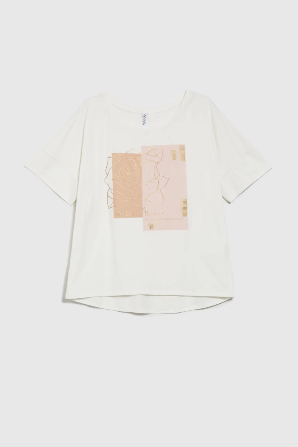 Marisse Women's T-Shirt L-Ts-4632 Off White