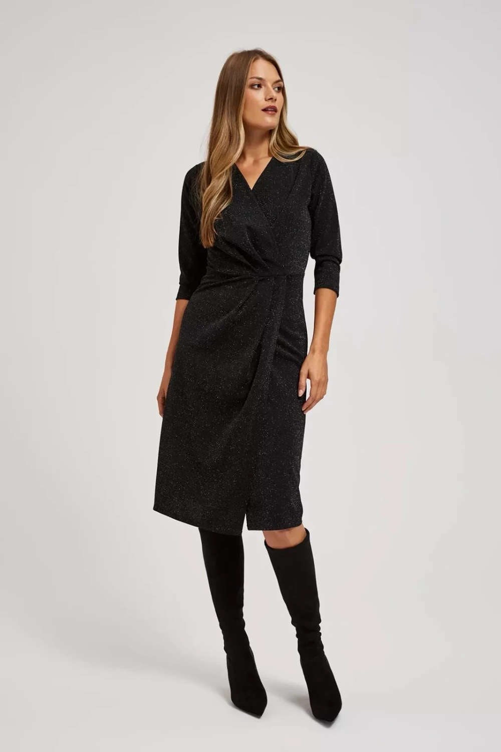 Marisse Dress Decorated With Metallic Thread