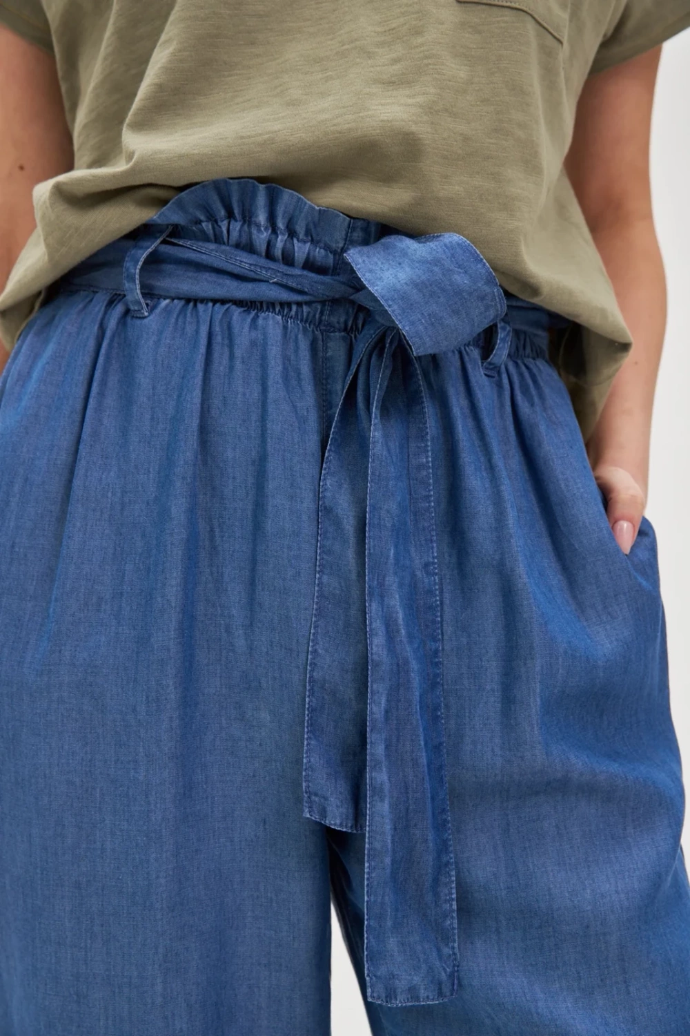 Marisse Women's Trousers L-Sp-4618 Blue