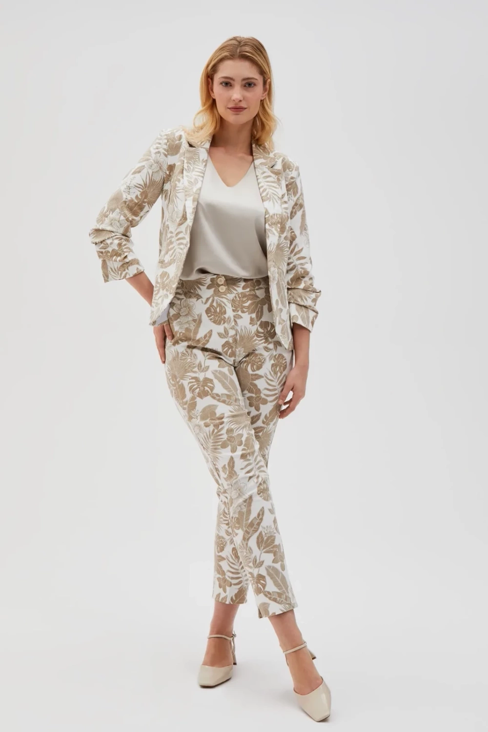 Marisse Women's Trousers L-Sp-4603 Off White