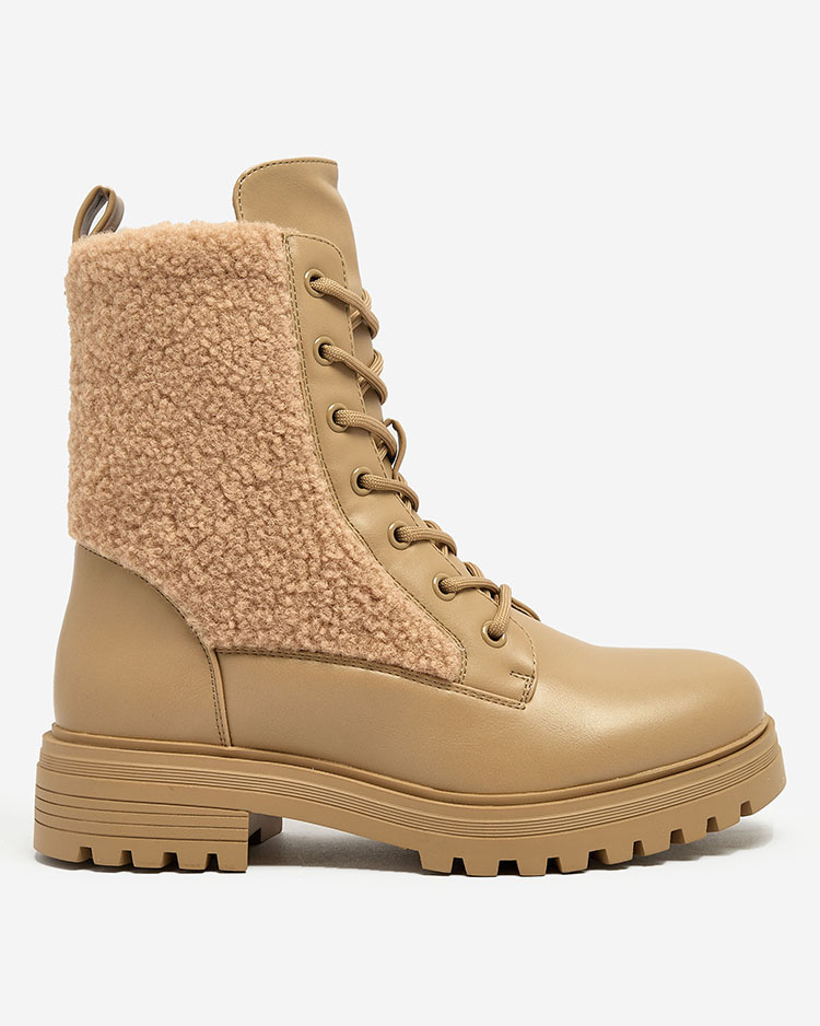 Resti Women&#039;s lace-up boots with sheepskin Setrica