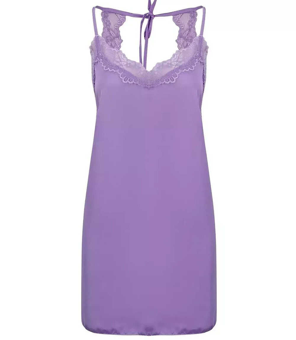 Pri Lingerie satin lace mini dress