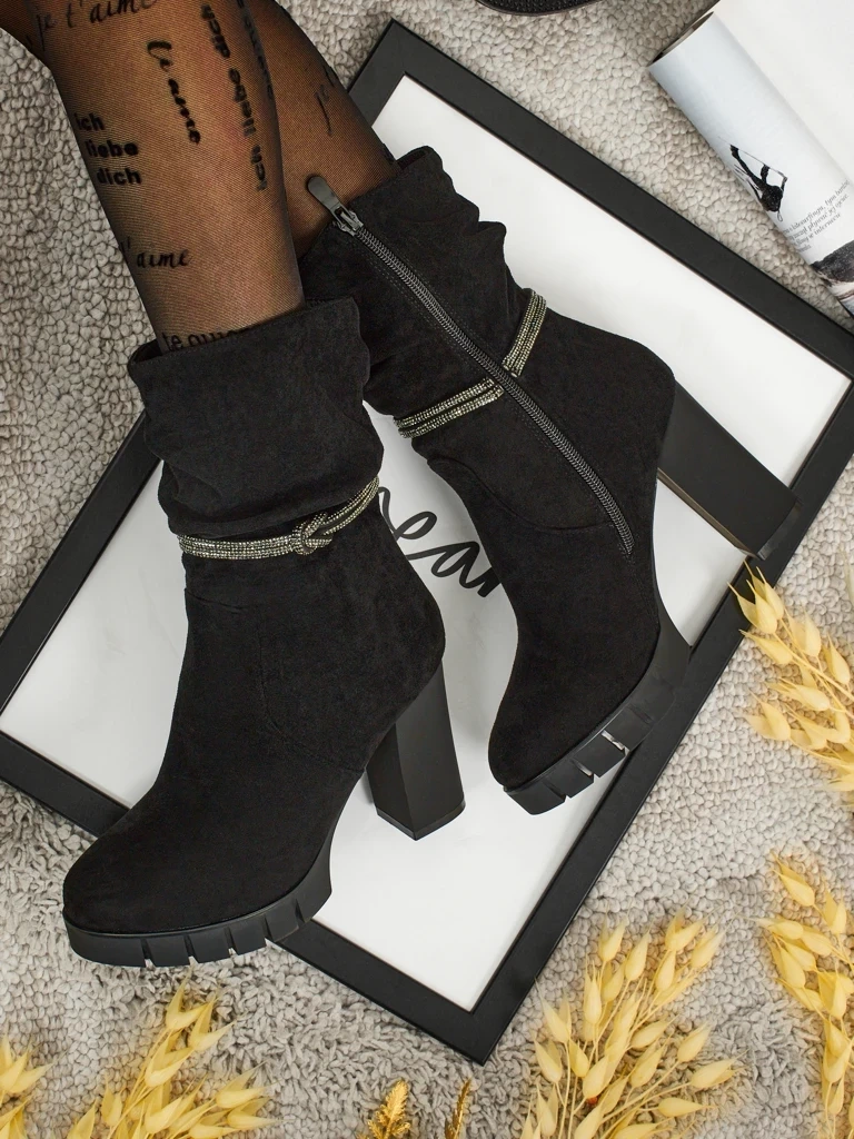 Resti Women's Eco Suede Heeled Ankle Boots RuneFlicker