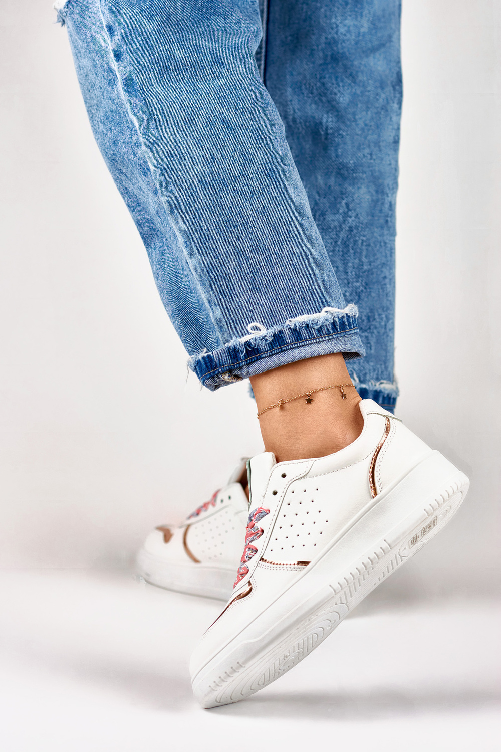 primohurt Sneakersy damskie z wymiennymi ozdobnymi sznurówkami