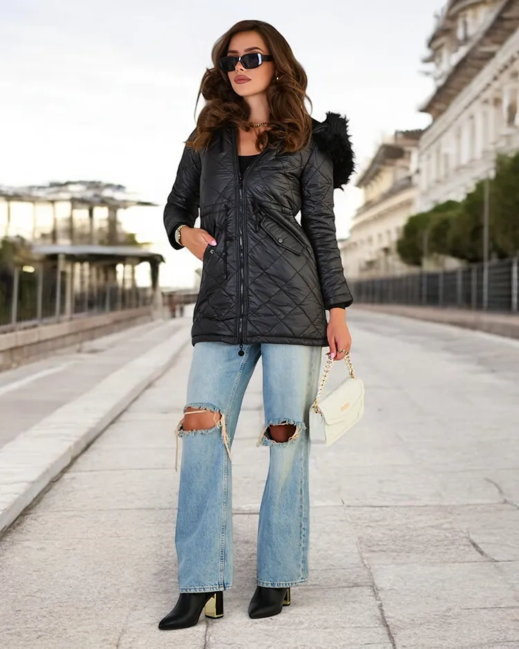 Resti Womens double-sided jacket in black