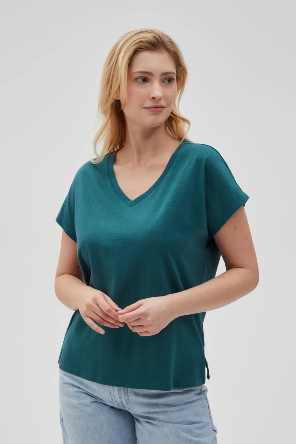 Marisse Womens T-Shirt L-Ts-4623 D.Green