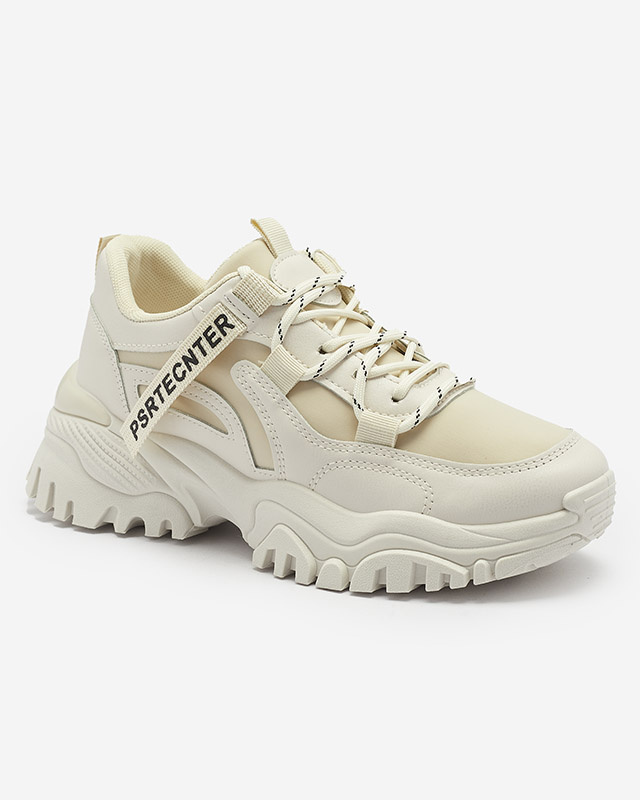 Resti Beige women's sneaker sports shoes Evilpo- Footwear