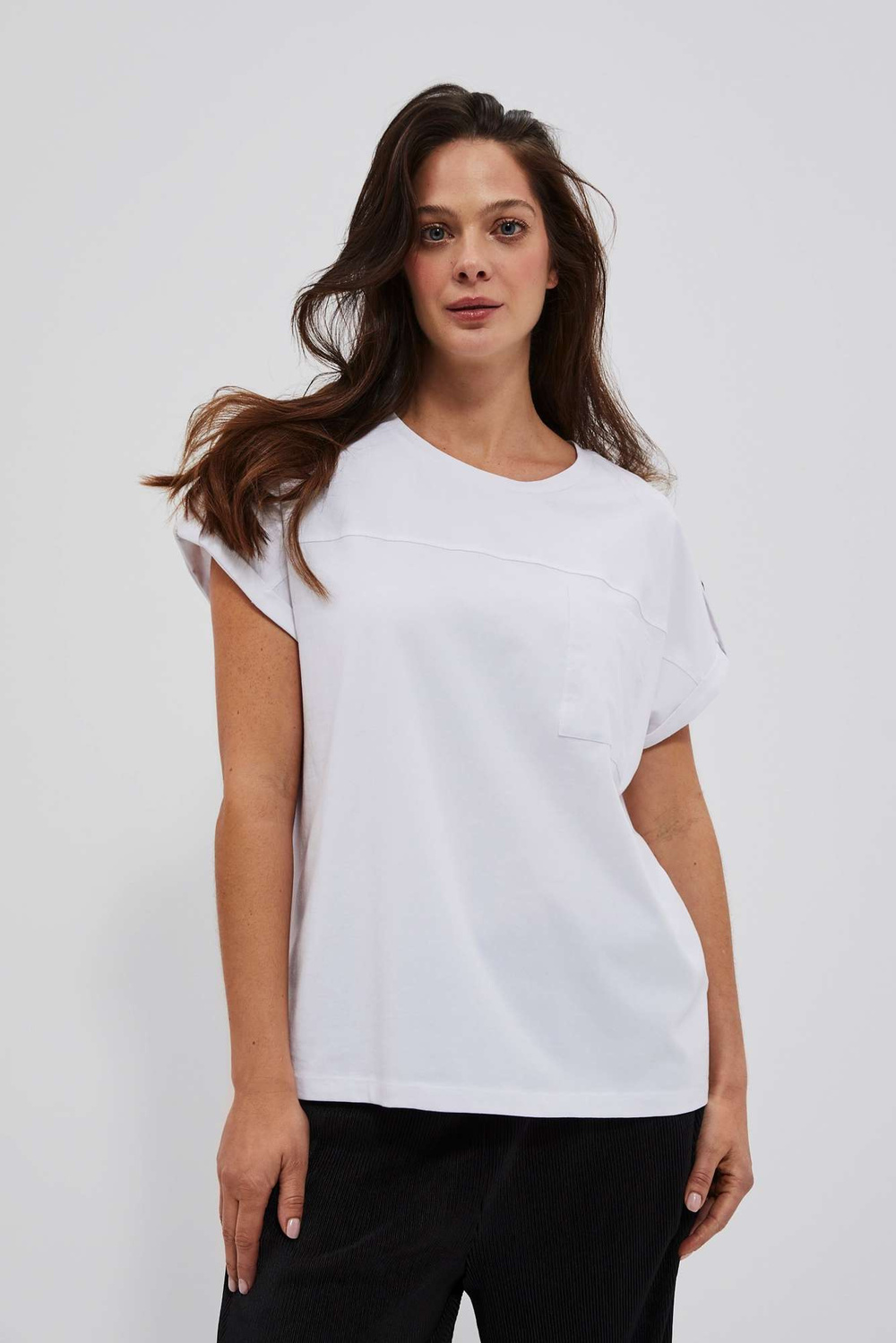 WOMEN'S T-SHIRT L-TS-4086 WHITE