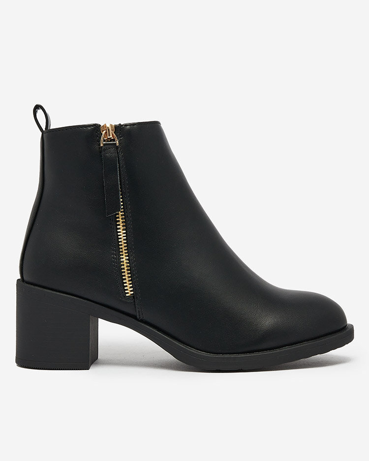 Resti Black eco leather women&#039;s low stiletto boots Rejerry