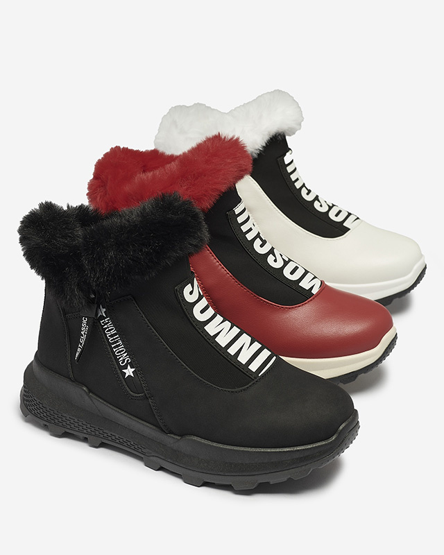 Resti Red women's insulated boots with fur Scherr- Footwear