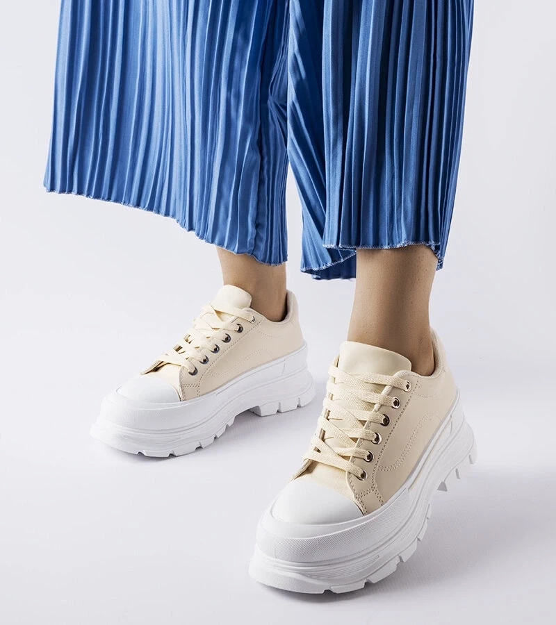 Gemre Pantofi de sport cu platformă înaltă bej Kari