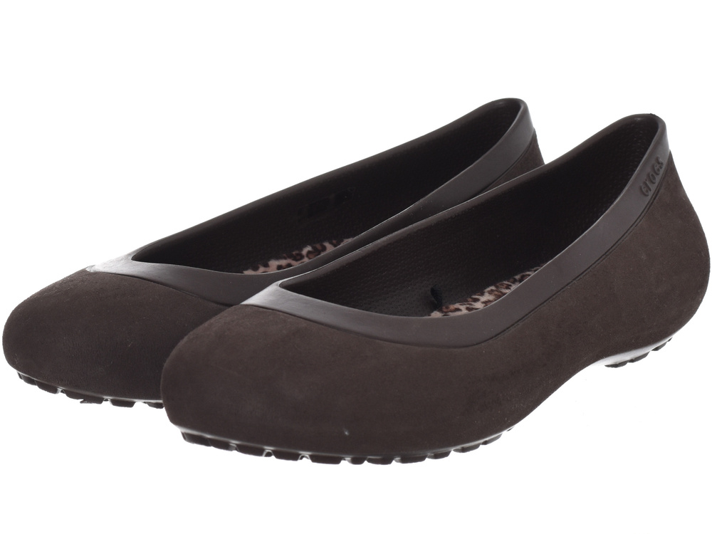 Dámske balerínky Crocs s leopardím vzorom
