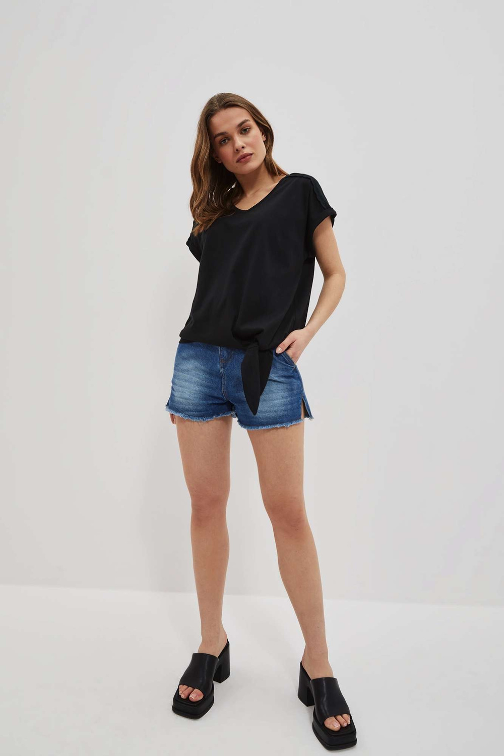 Marisse Women's T-Shirt L-Ts-4031 Black