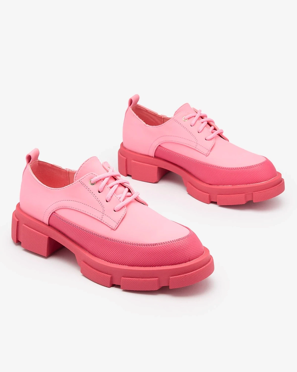 Resti Pink Women's Matte Half Shoes on a Solid Sole Trendy Chunky