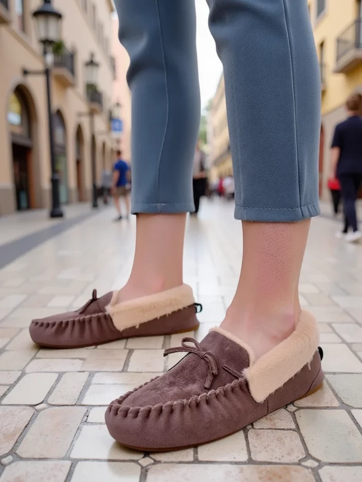 Resti Women's moccasins with fur Ahtikes