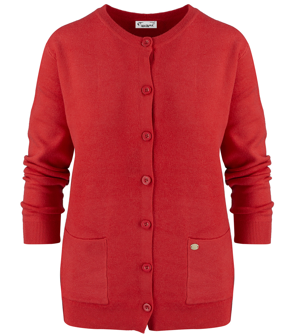 Pri Classic warm thick short LEOILA sweater with button closure