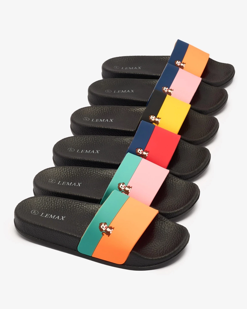 Resti Royalfashion Orange and navy blue women&#039;s rubber flip-flops Lierigs