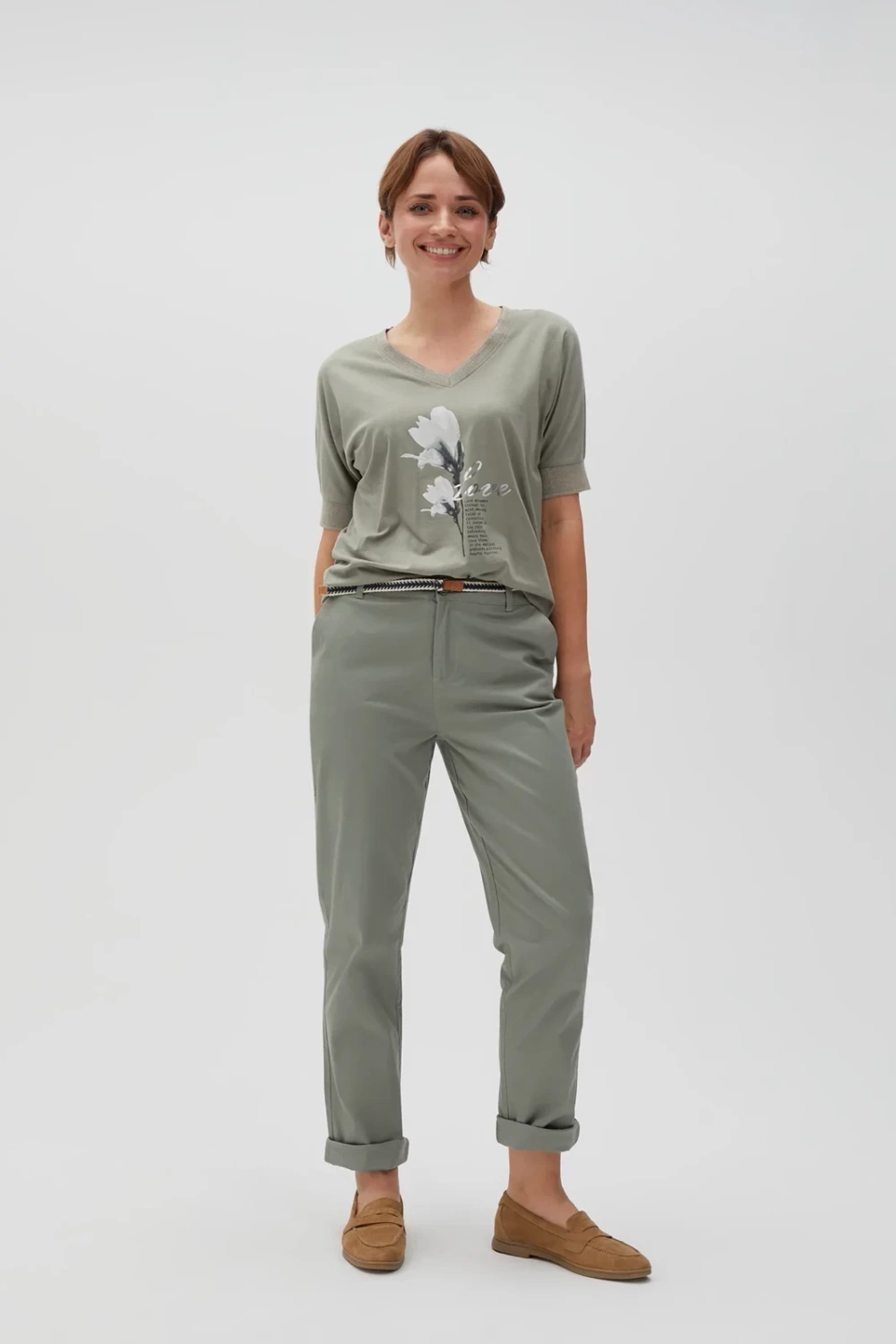 Marisse Women's Trousers L-Sp-4600 Olive