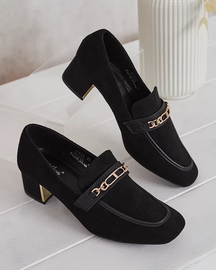 Resti Elegant women&#039;s moccasins on a low post Oflem