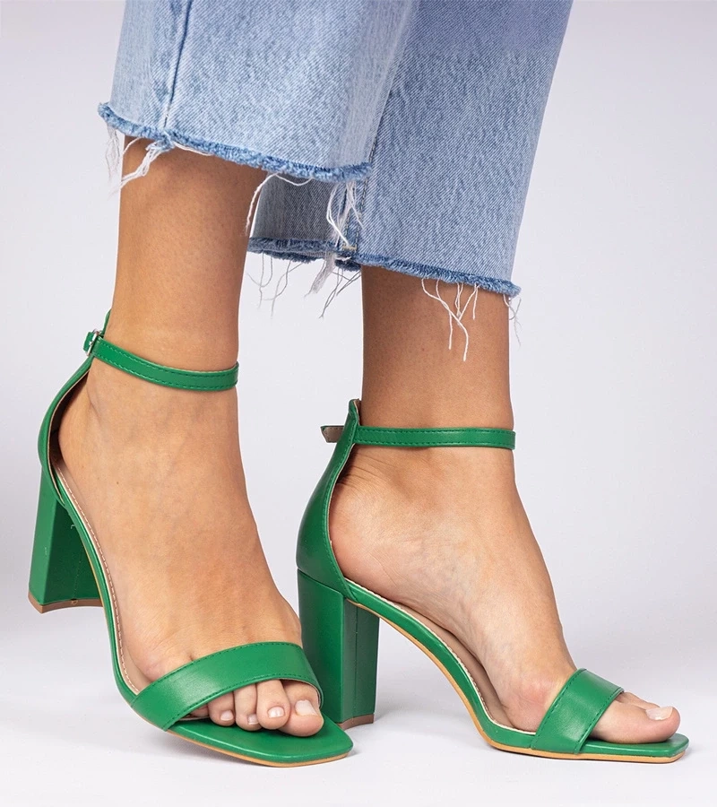 Gemre Sandale verzi cu toc înalt Kasedi